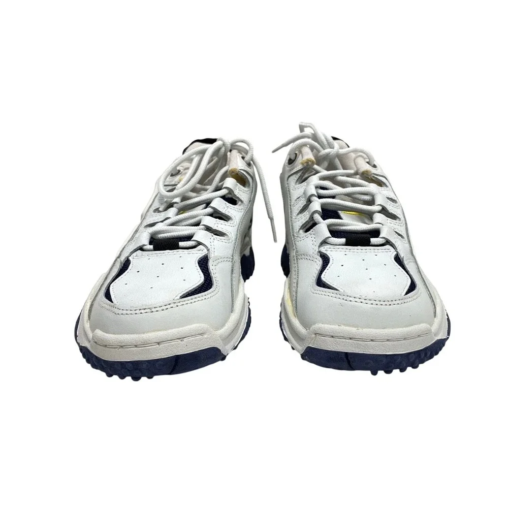 Brooks 23448 Vtg Chunky Sneakers White Navy‎ Blue Mens 8 Womens 9.5 Y2K 90s